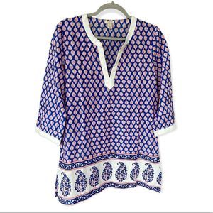 J Crew Factory Printed Poplin Tunic